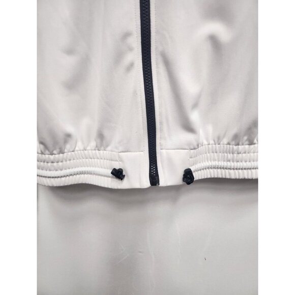 Mono B Womens Varsity Tricot Jacket Size Medium Black White Raglan Activewear - Picture 2 of 7